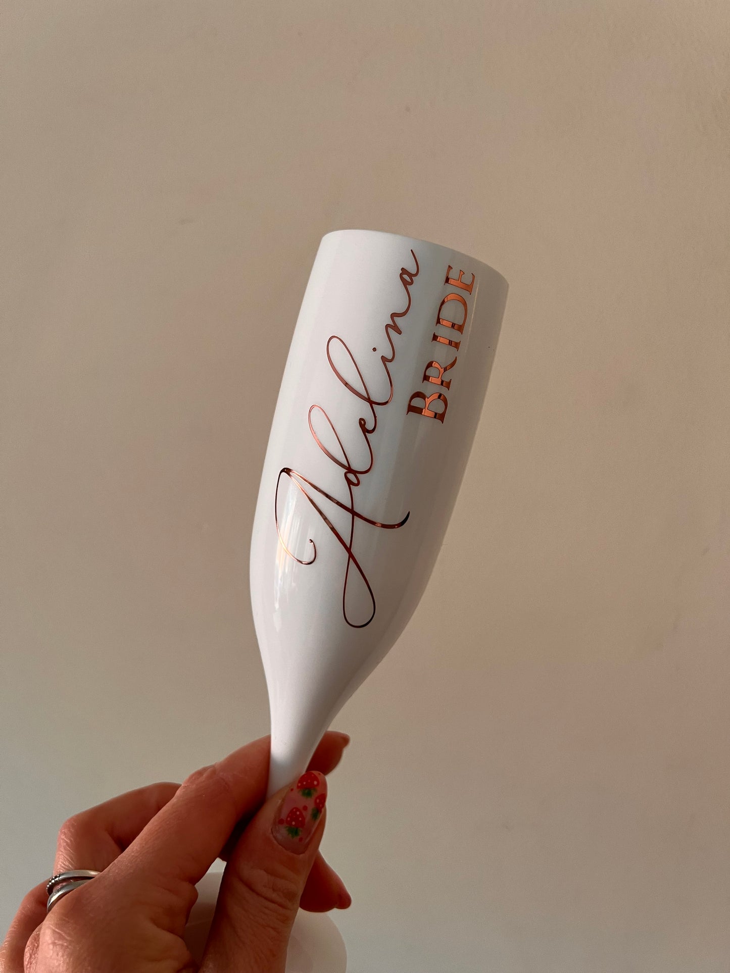 Personalised Shatterproof White Flute