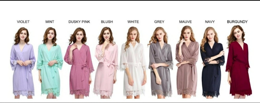 Adult Cotton Lace Robes