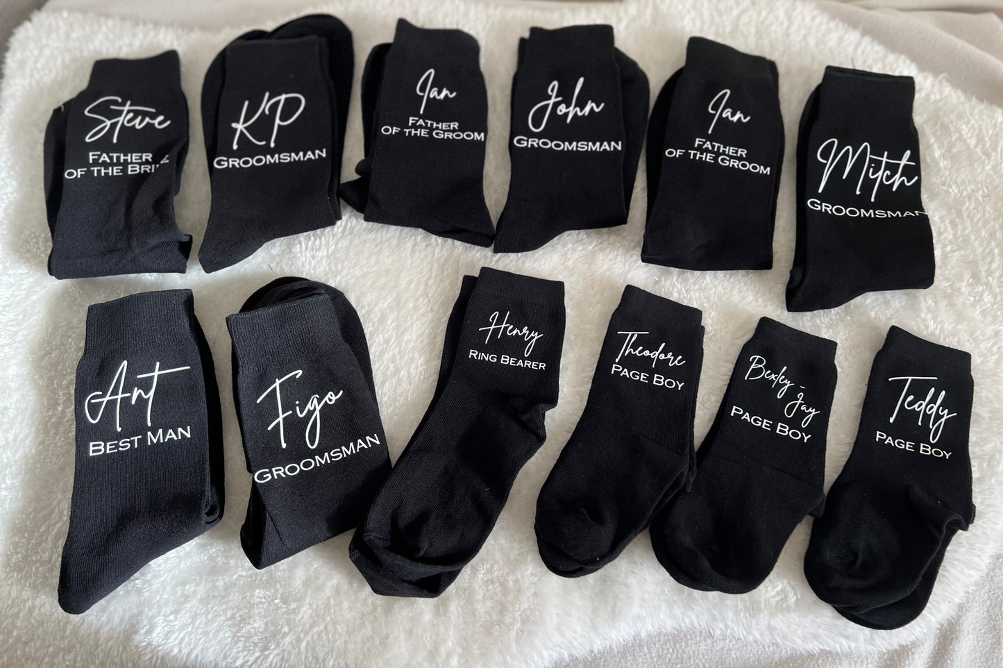 Personalised Black Socks