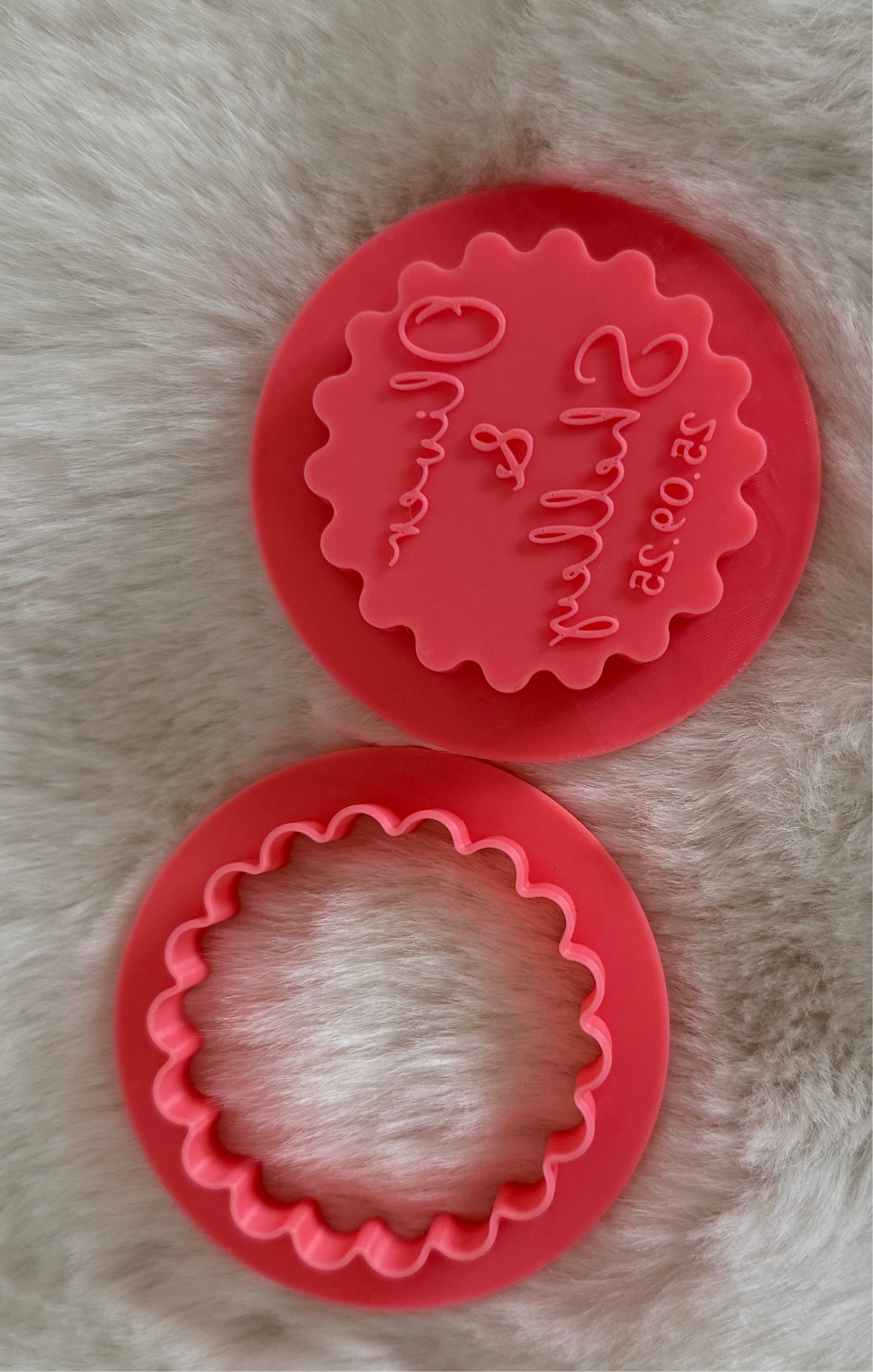 Personalised Cookie Cutter/Stamp- Birthday/wedding/baby shower