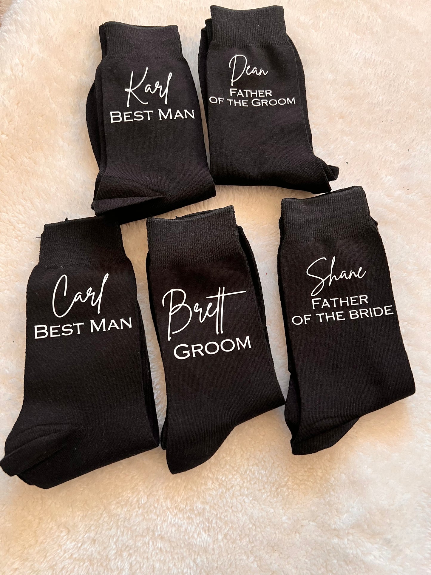 Personalised Black Socks
