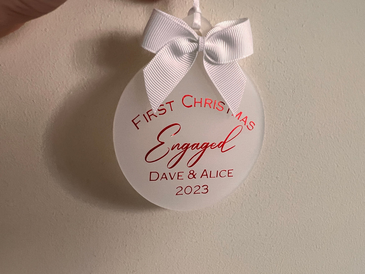 First Christmas Engaged Bauble