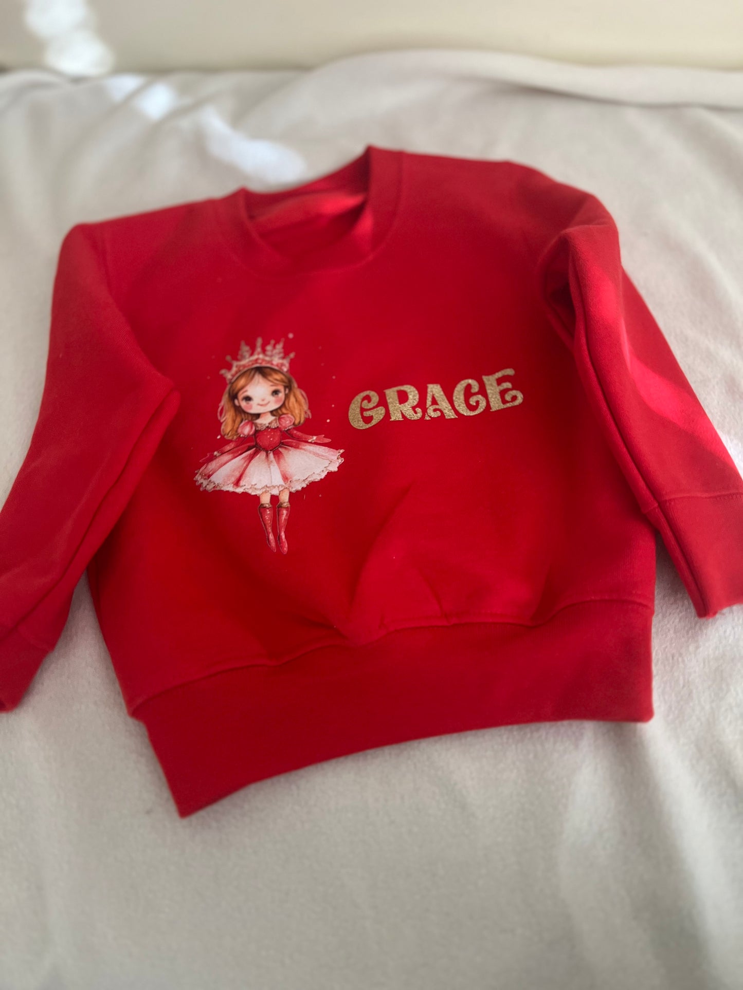 Child Red Christmas Personalised Sweater