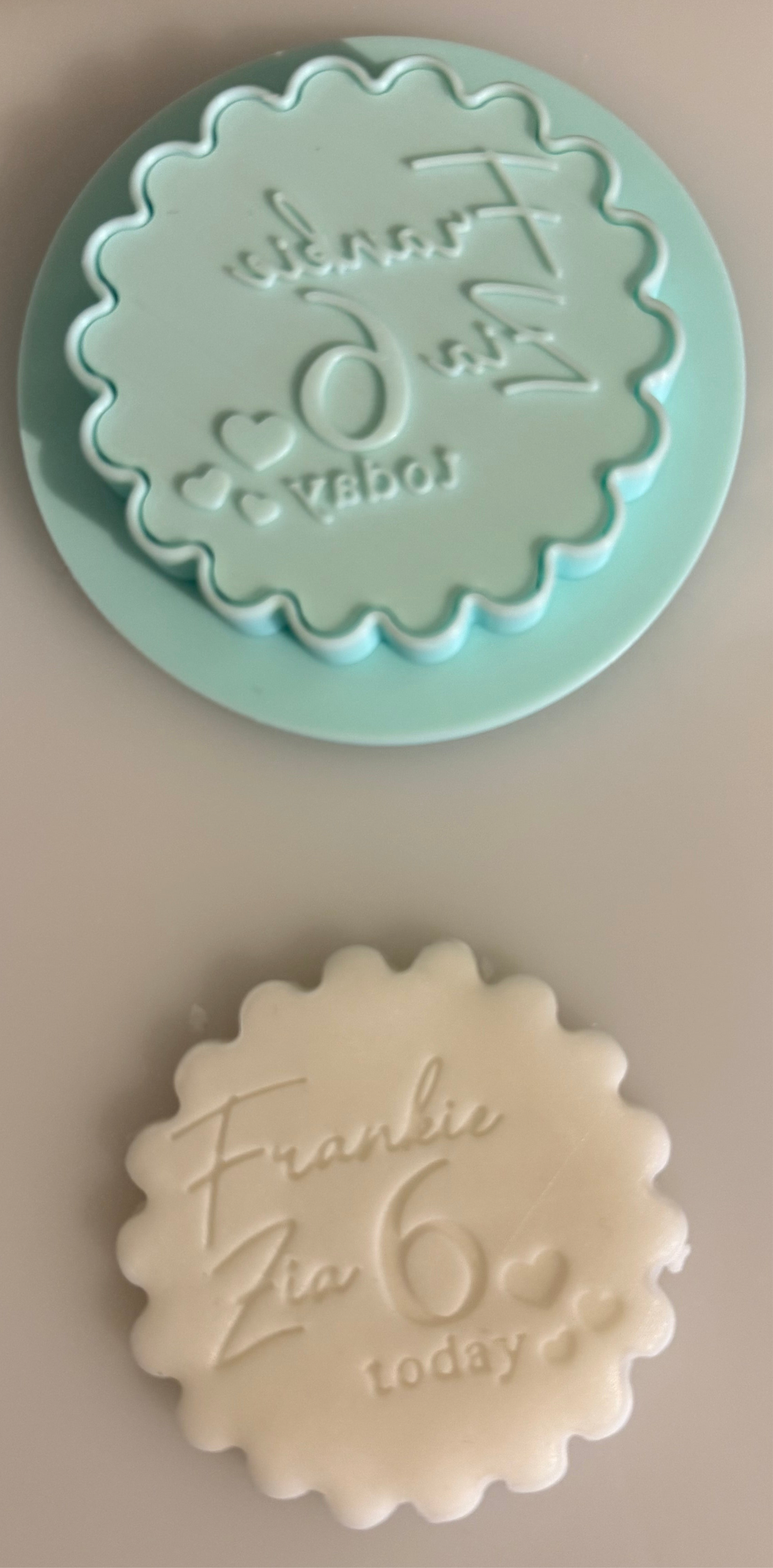 Personalised Cookie Cutter/Stamp- Birthday/wedding/baby shower