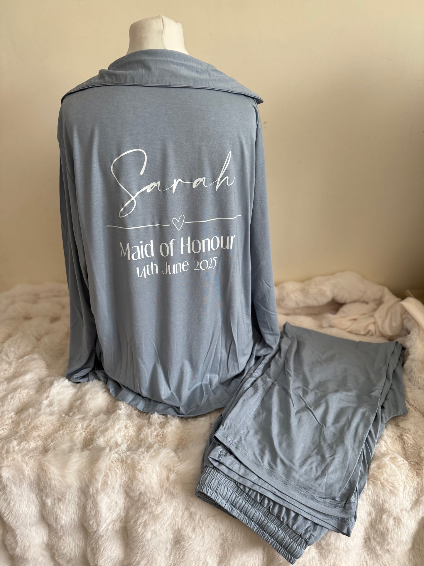Adult Button Down Modal Long PJ's