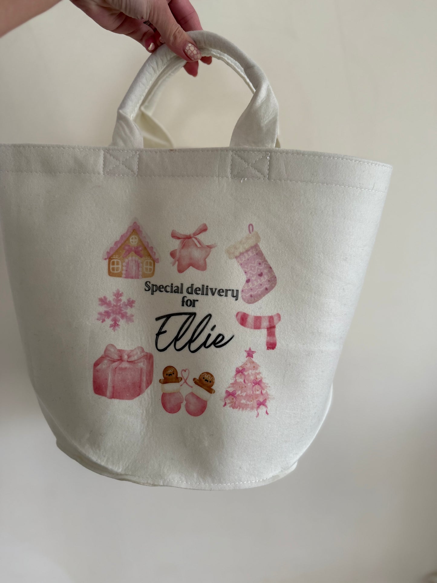 Personalised Felt Christmas Present Basket's/Storage Trug