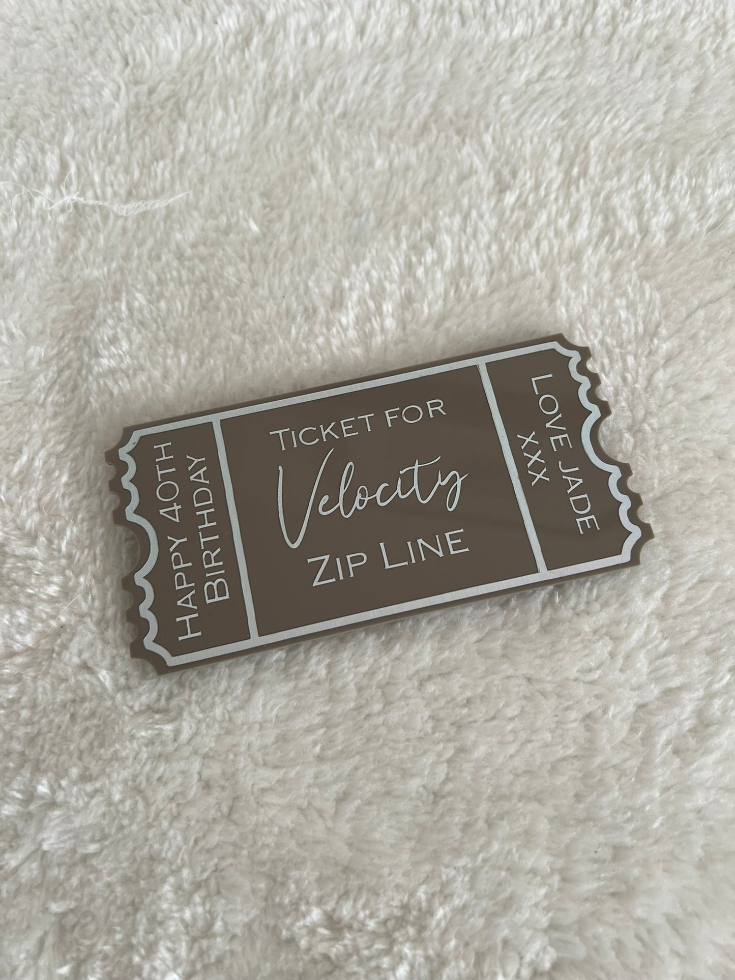 Personalised Acrylic Gift Tickets
