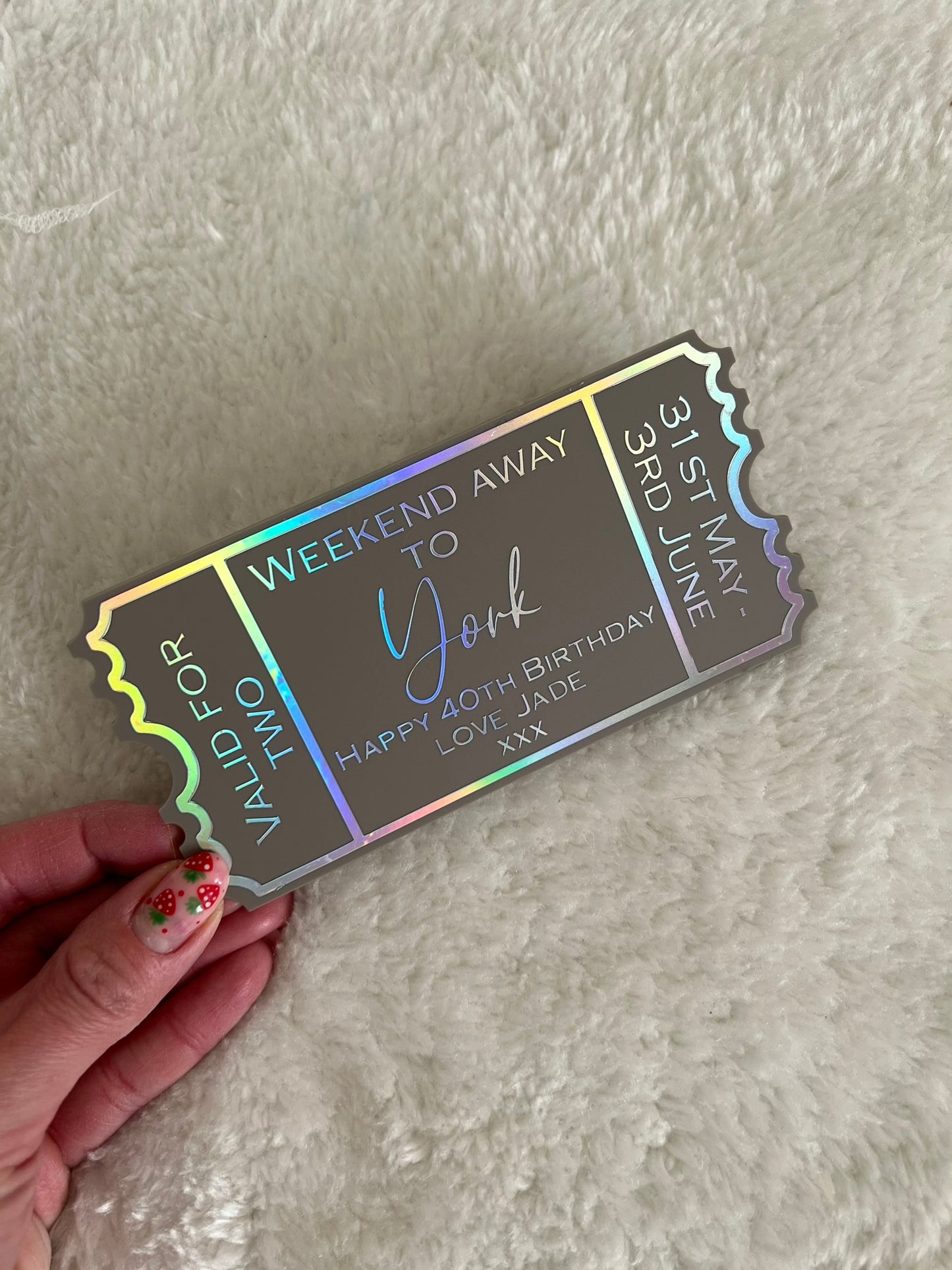 Personalised Acrylic Gift Tickets