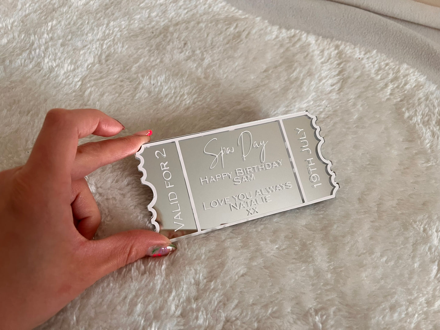 Personalised Acrylic Gift Tickets