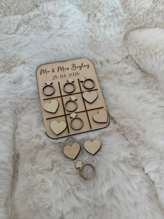 Wooden Hearts and ring board game