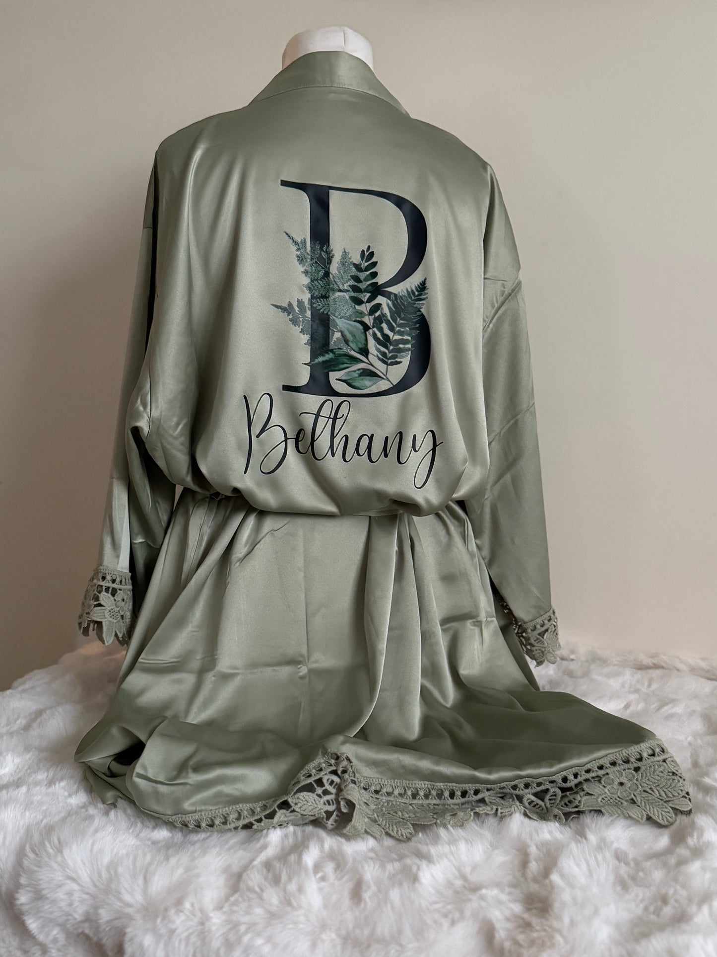 Lace Sleeve Adult Robe