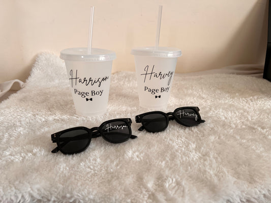 Kids Black Personalised sunglasses