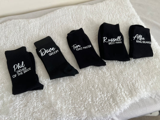 Personalised Black Socks