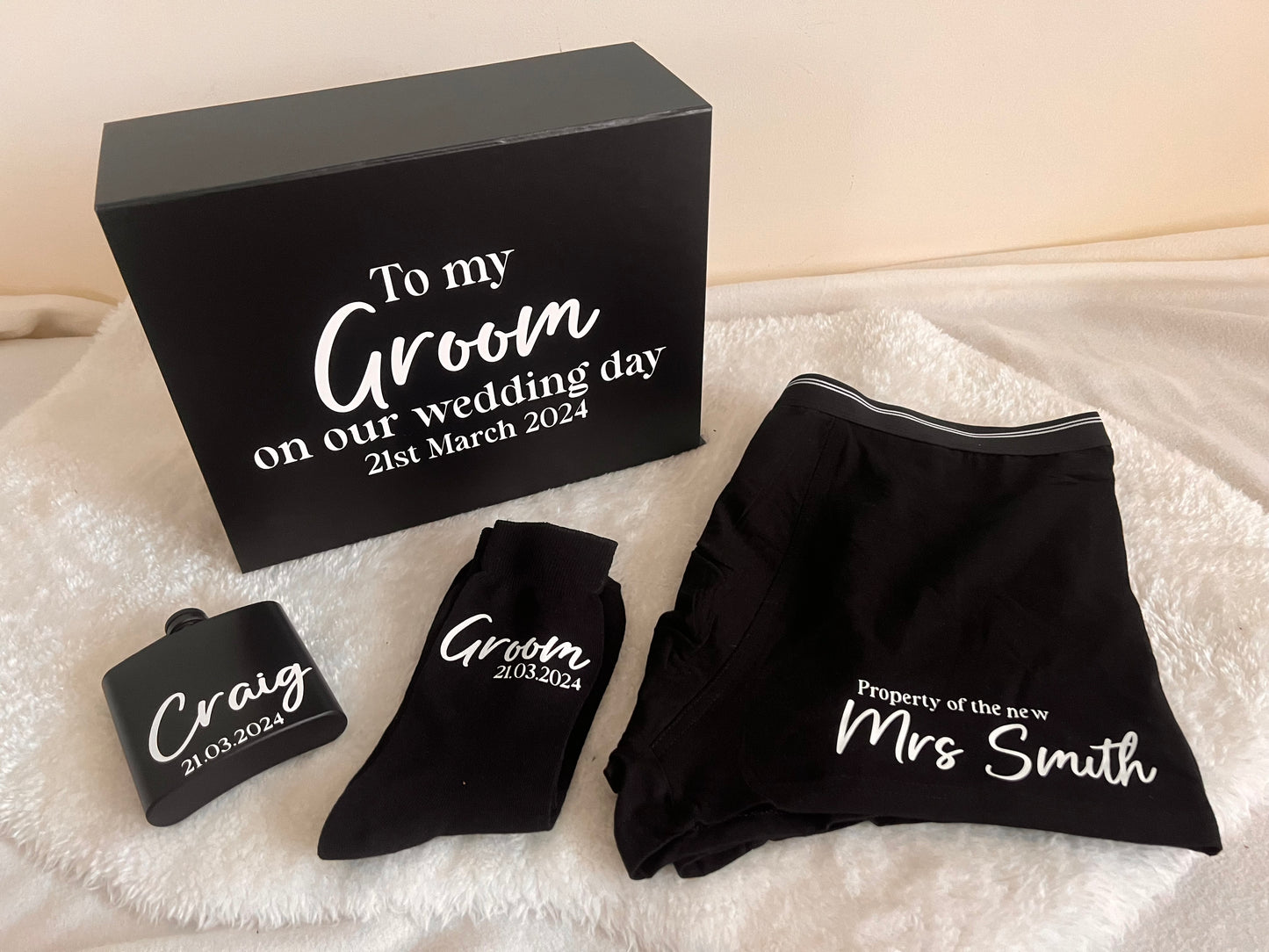 Personalised Black Socks