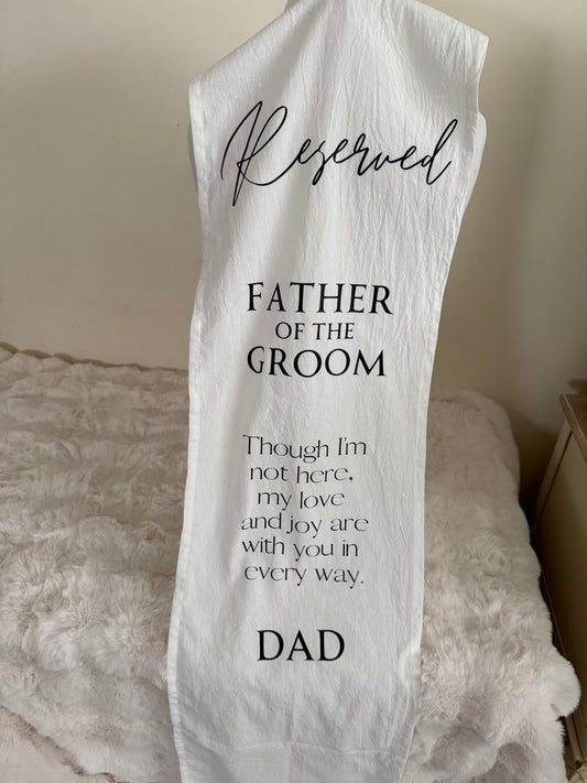 Personalised chair runner - Memorial