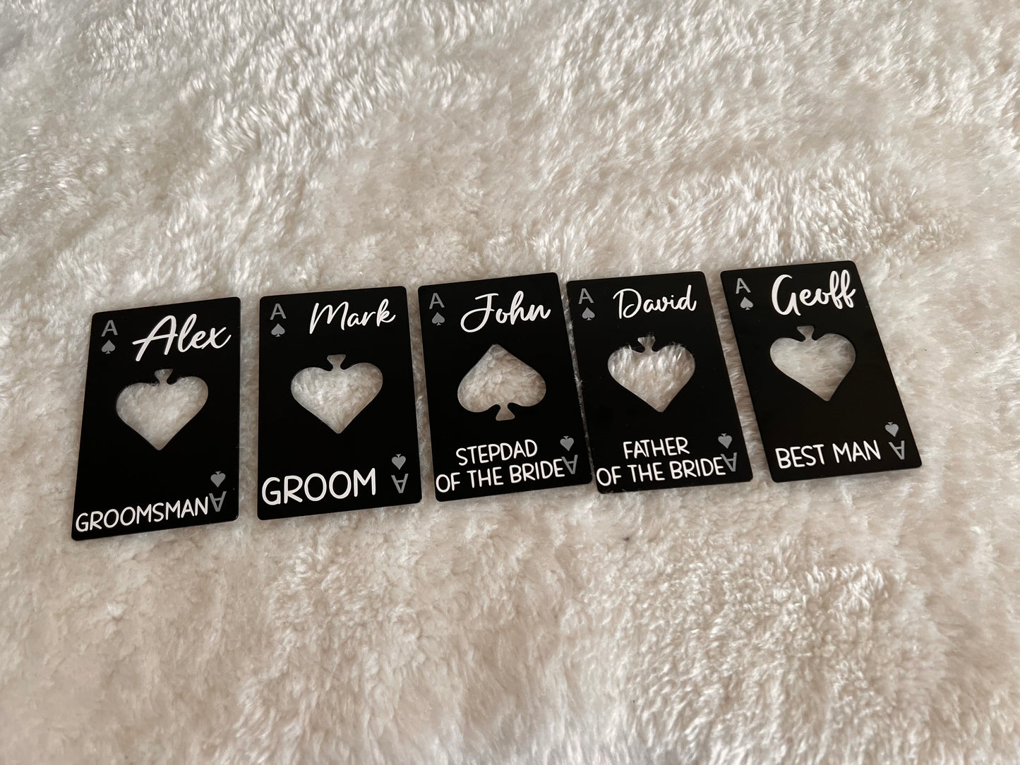 Personalised Metal Bottle Opener Playing Card