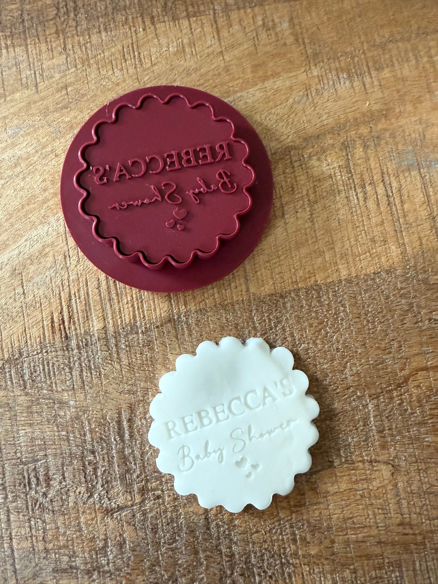 Personalised Cookie Cutter/Stamp- Birthday/wedding/baby shower