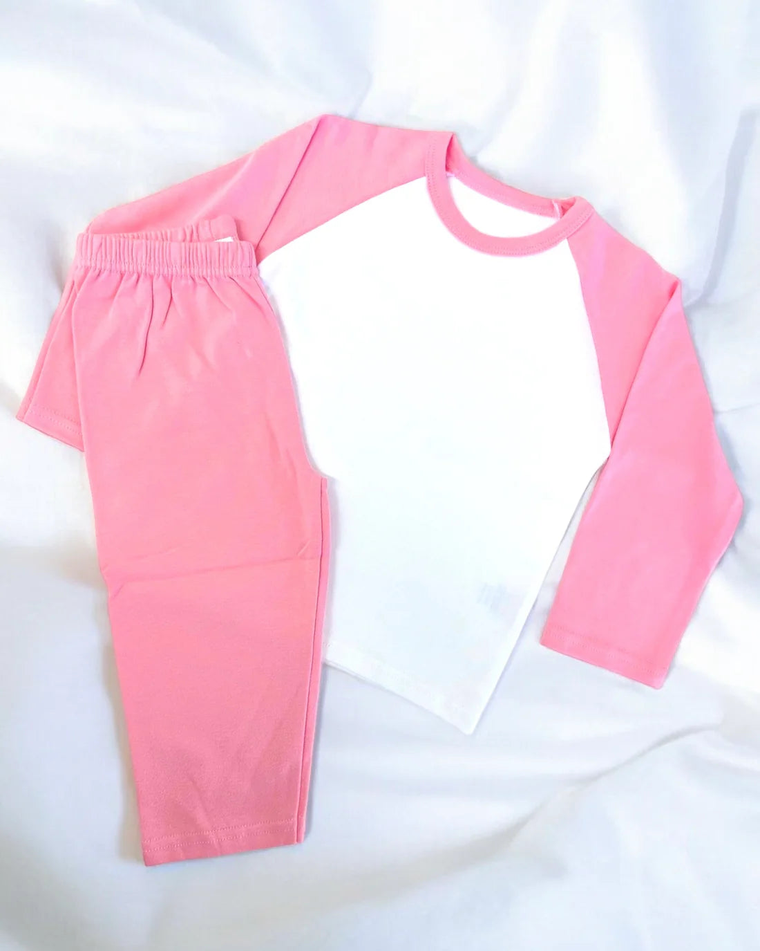 Block Colour Child Cotton Kids Pjs Long