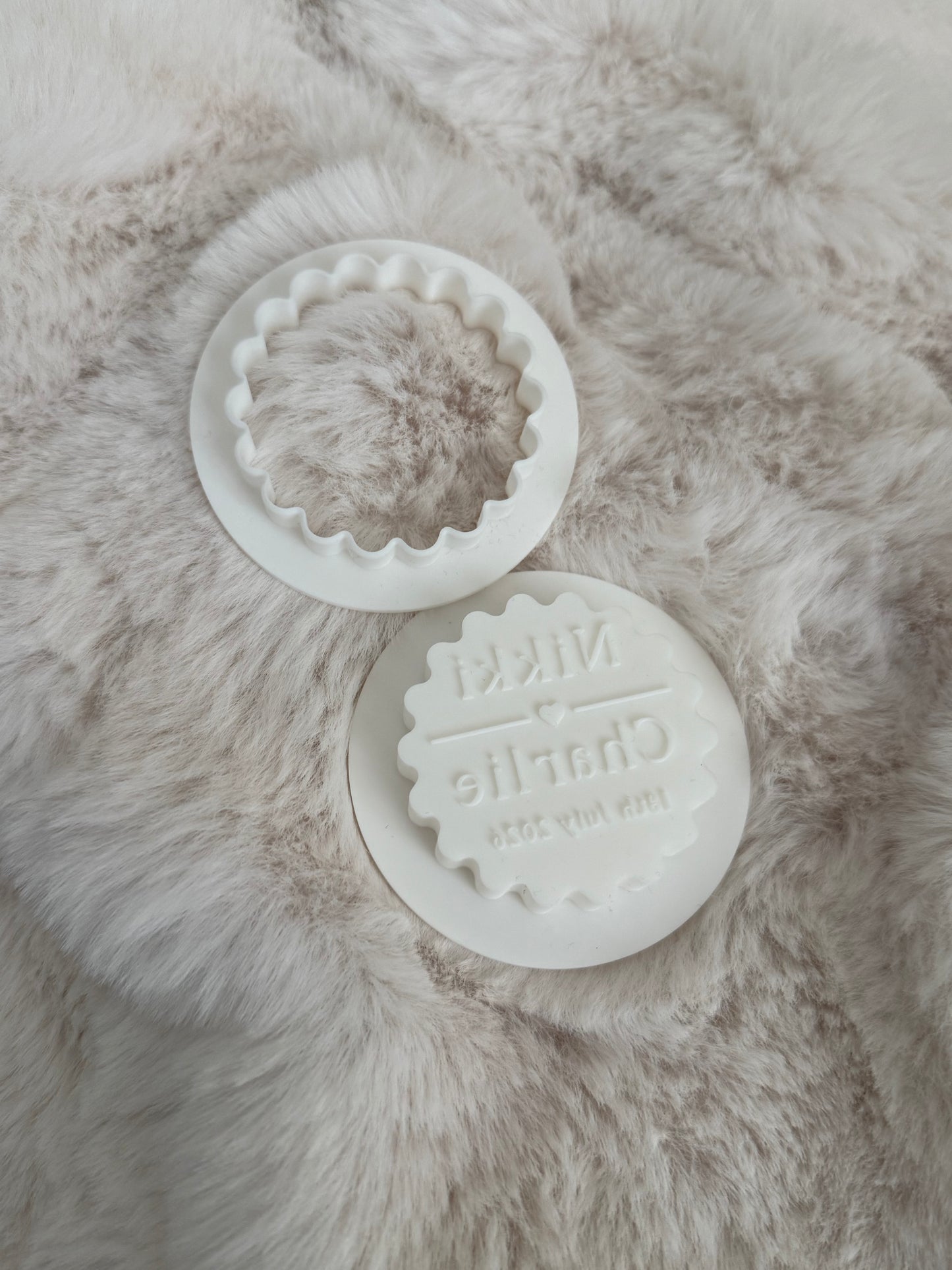 Personalised Cookie Cutter/Stamp- Birthday/wedding/baby shower