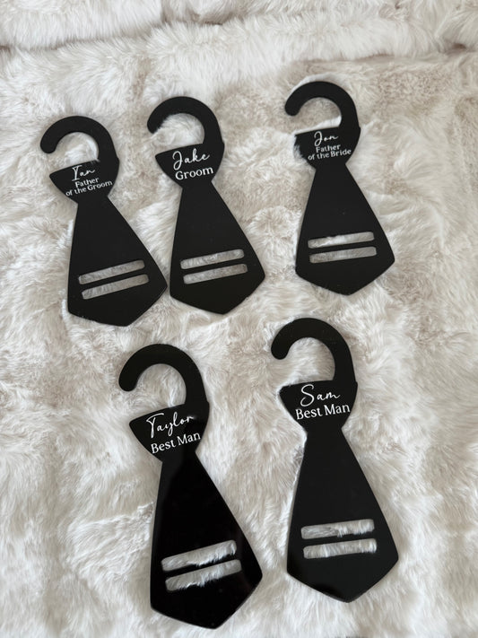 Acrylic Personalised Black Tie Holder