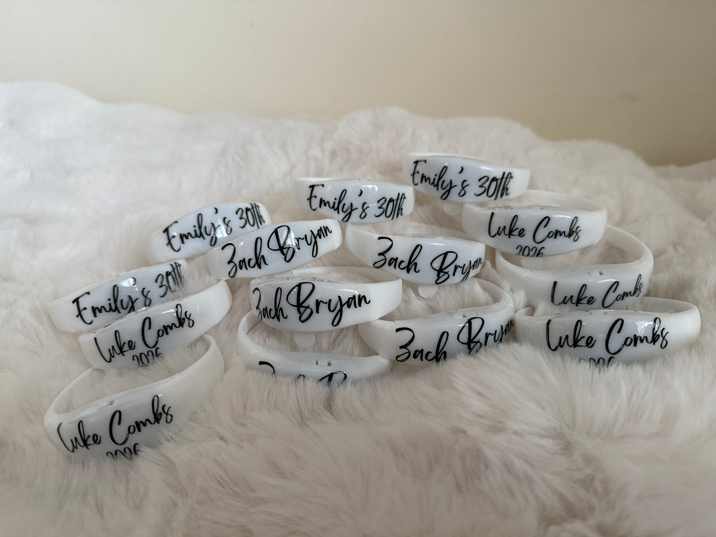 Light up song activated glow band wrist band