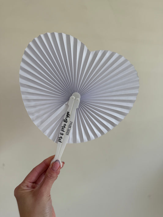 Handheld Personalised Heart Fan