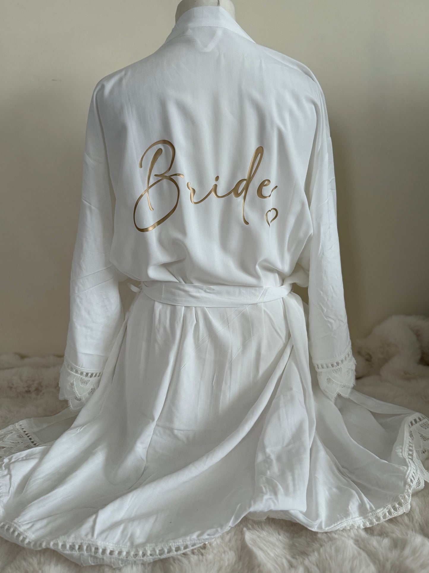 Adult 3 Layer Lace Edge Lace Cotton Robes