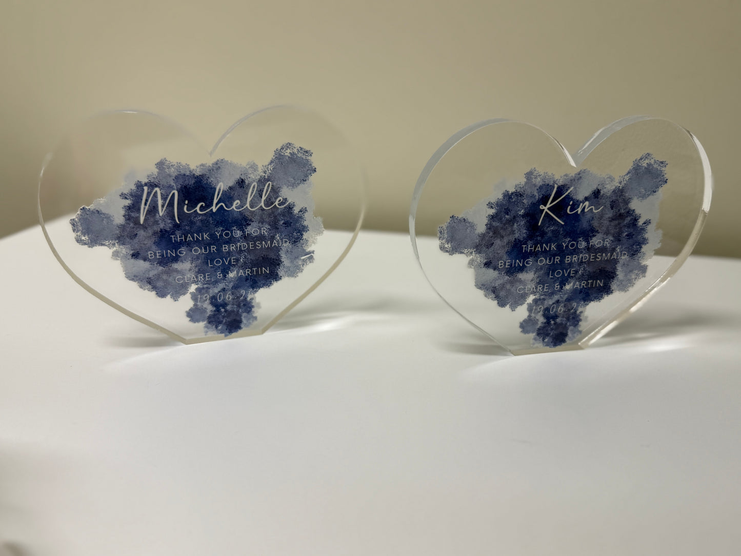 Freestanding Acyrlic Heart Thank You Gift