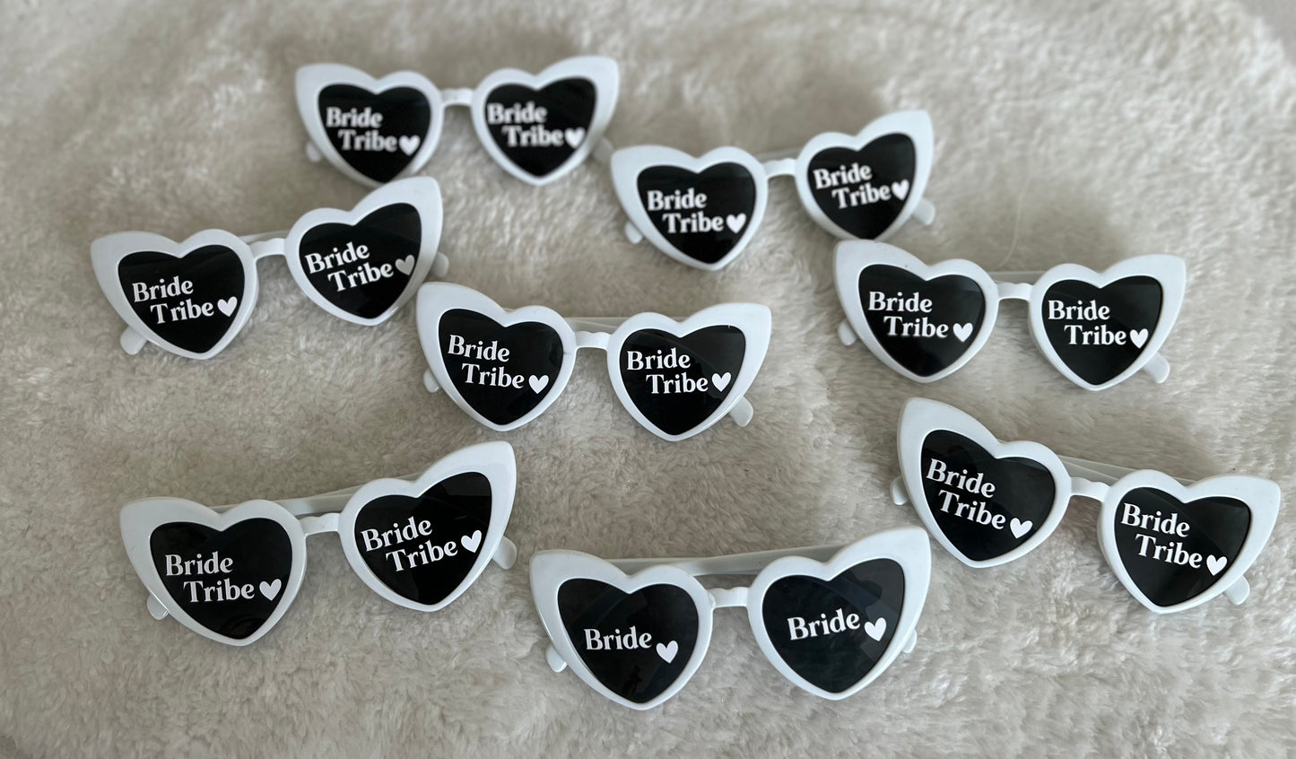 Personalised White or Black Heart Sunglasses