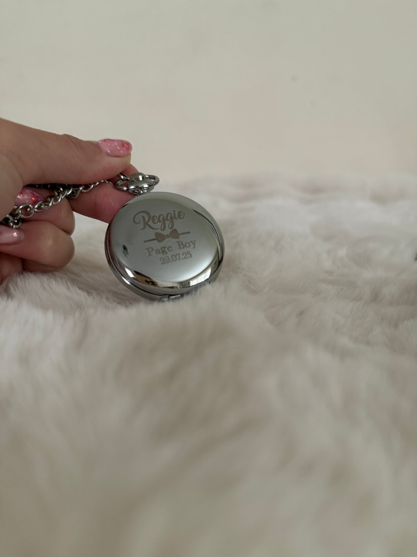 Personalised engraved pocket watch