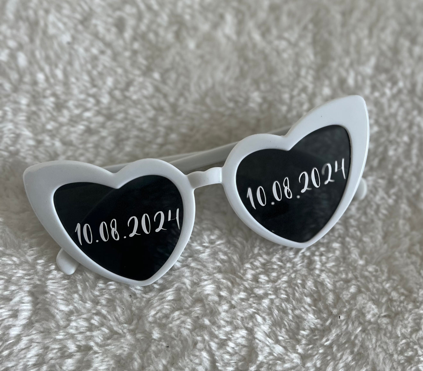 Personalised White or Black Heart Sunglasses
