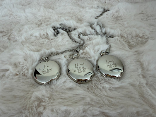 Personalised engraved pocket watch