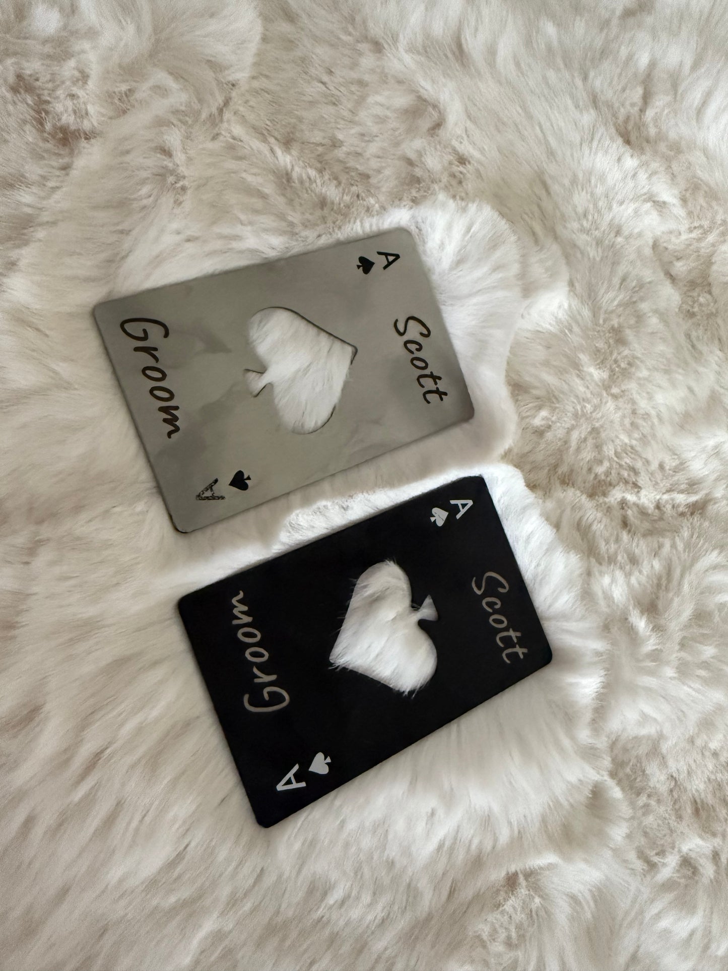 Personalised Metal Bottle Opener Playing Card
