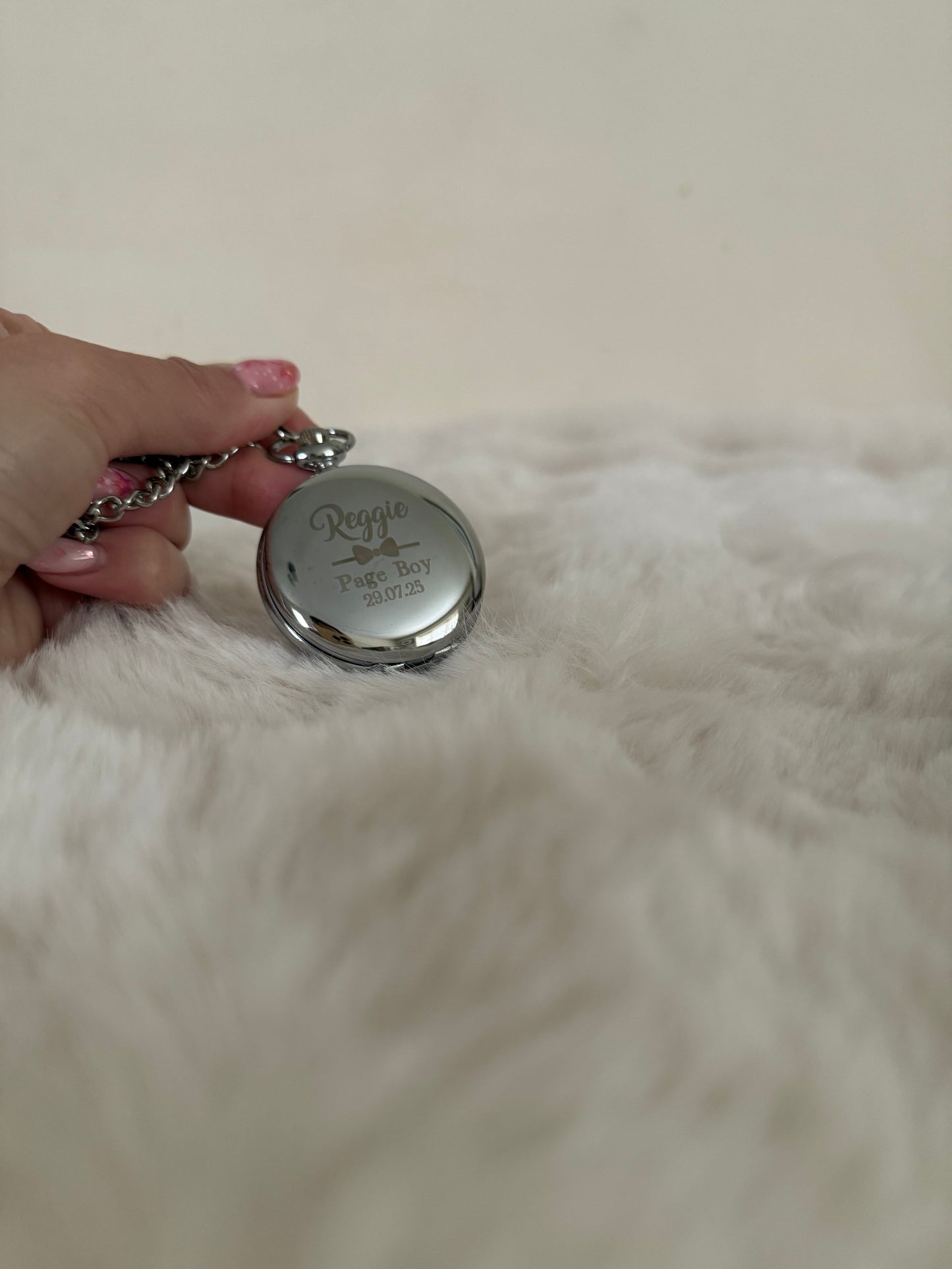Personalised engraved pocket watch