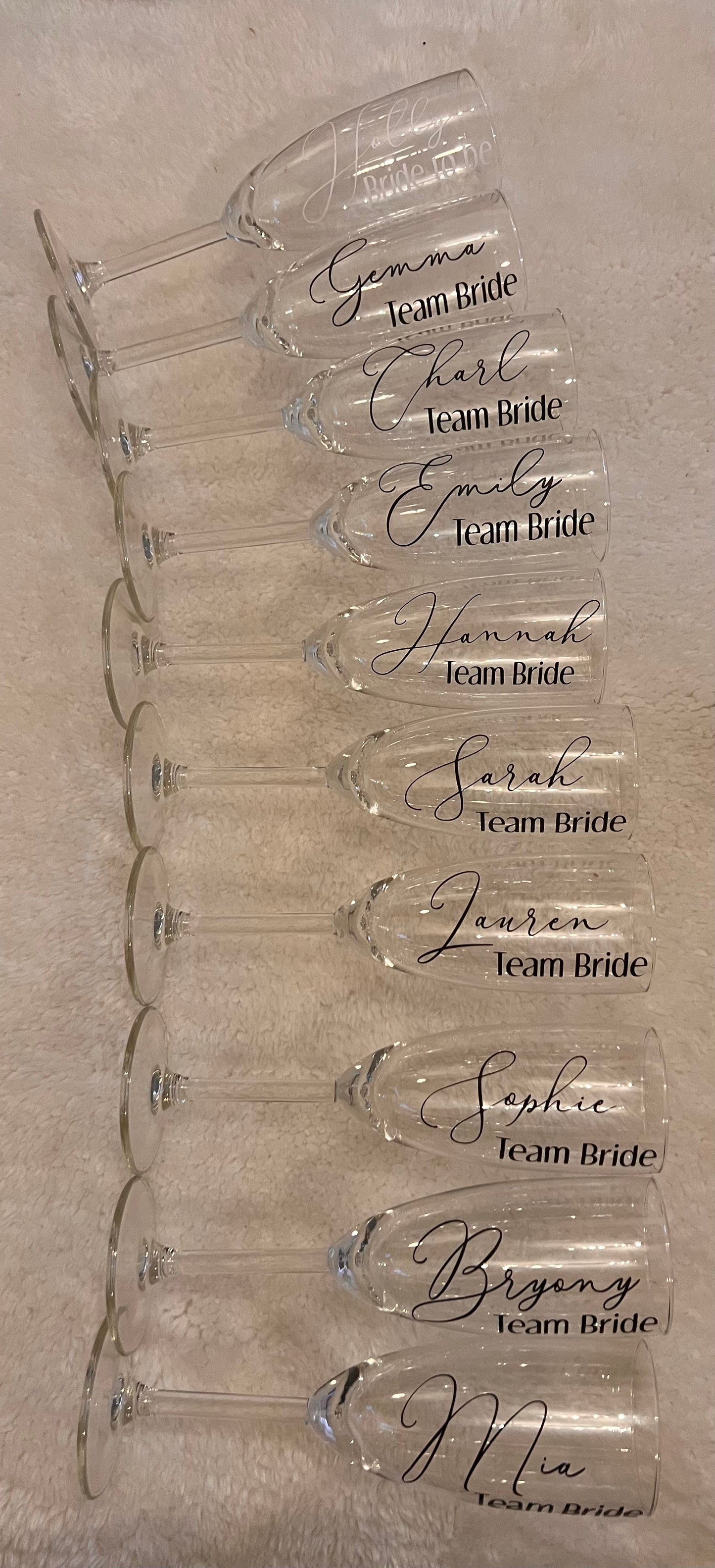 Personalised Glass Flute