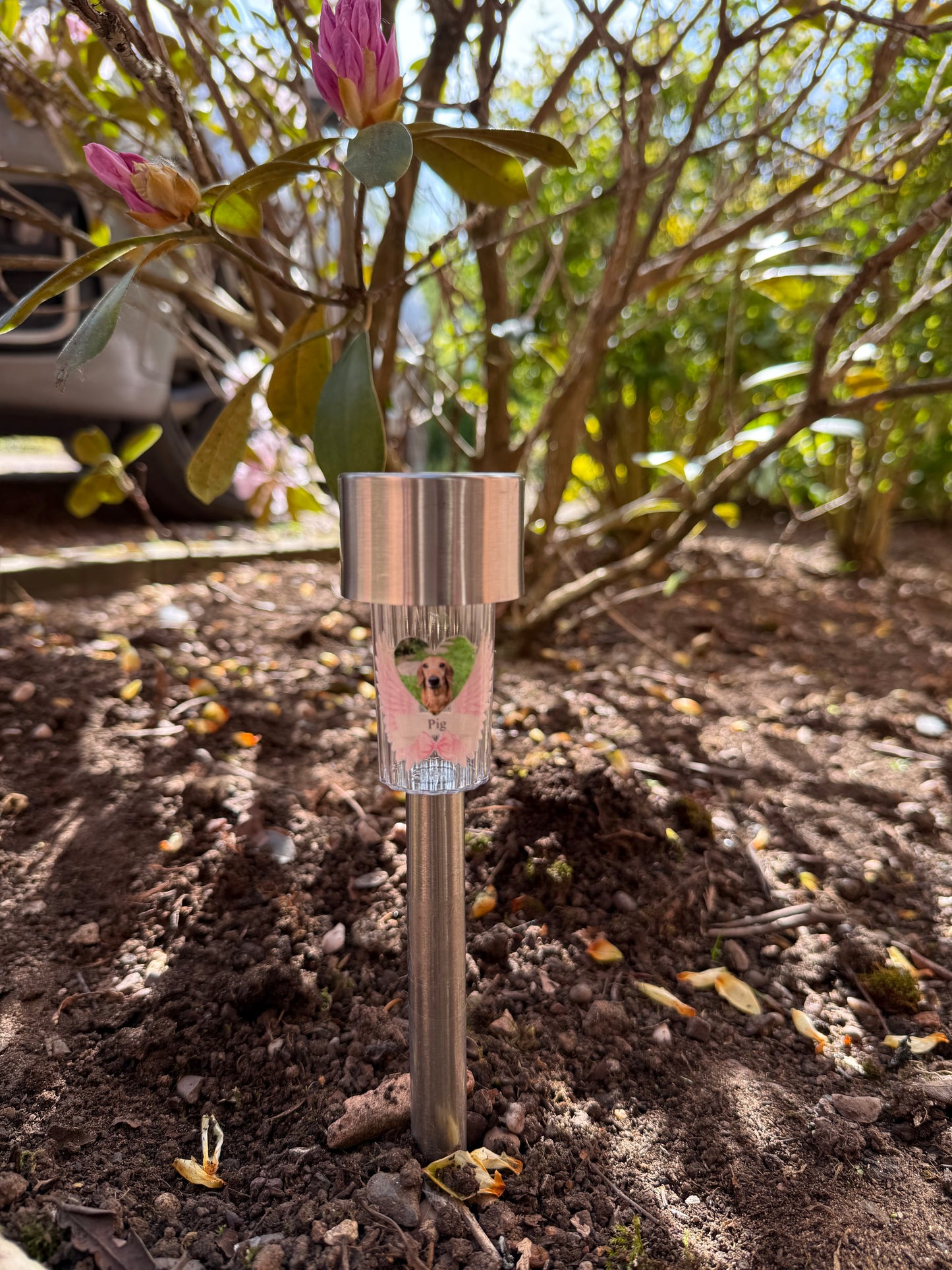 Personalised memorial garden solar lights