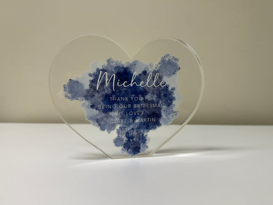 Freestanding Acyrlic Heart Thank You Gift