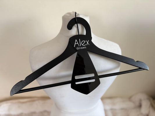 Acrylic Personalised Black Tie Holder