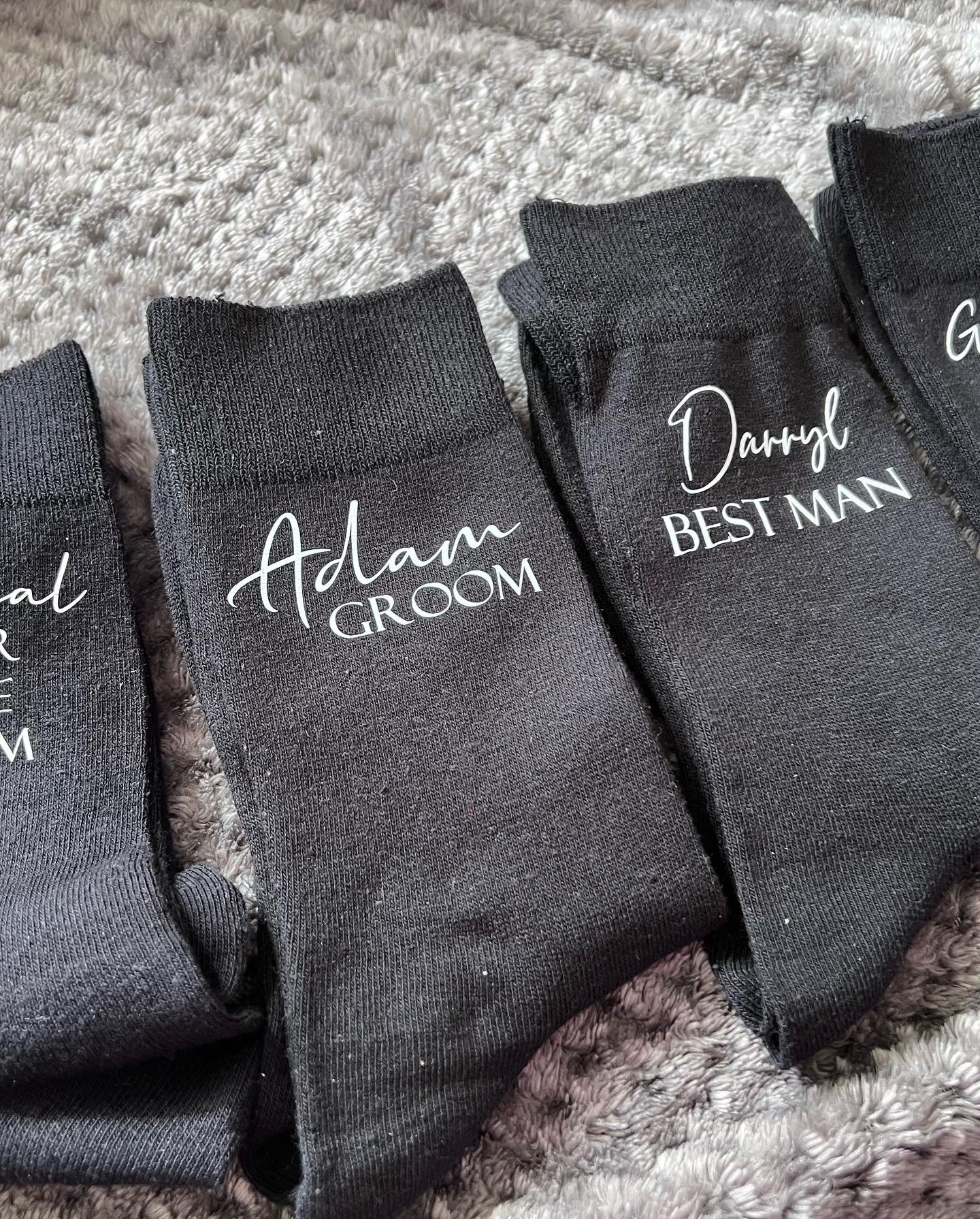Personalised Black Socks
