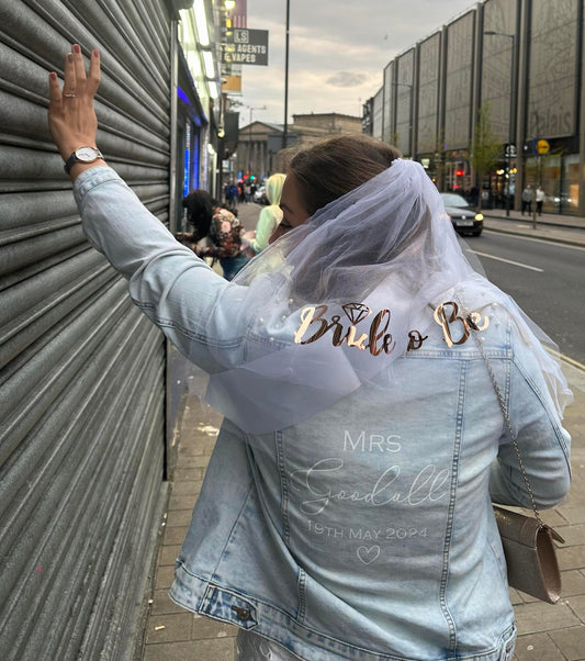 Personalised Pearl Denim Jacket