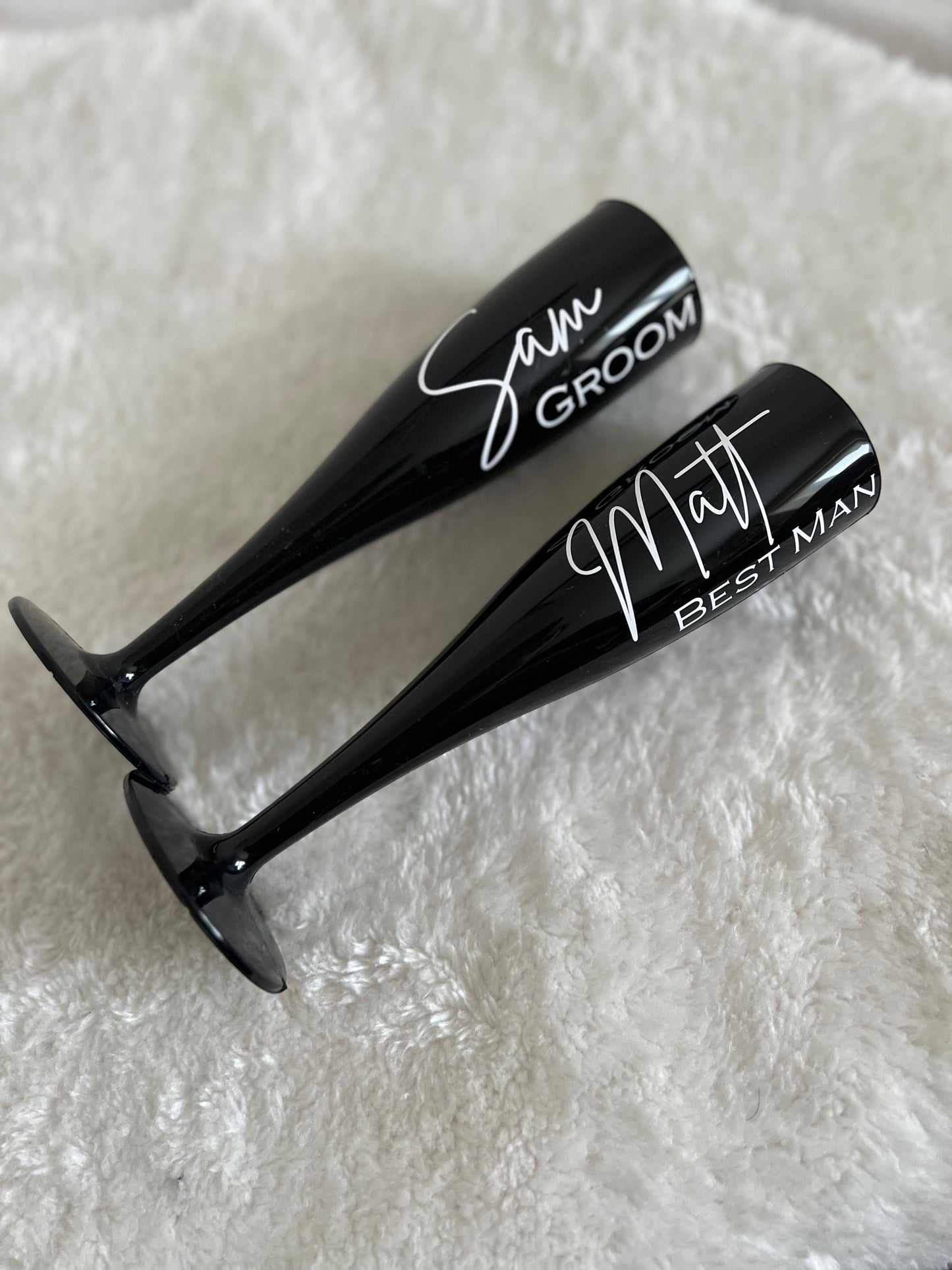 Personalised Black Plastic Flutes
