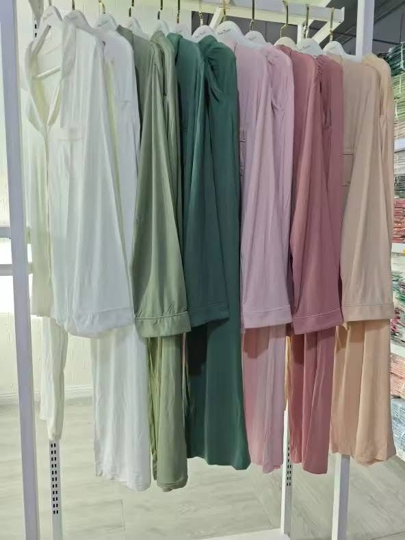 Adult Button Down Modal Long PJ's