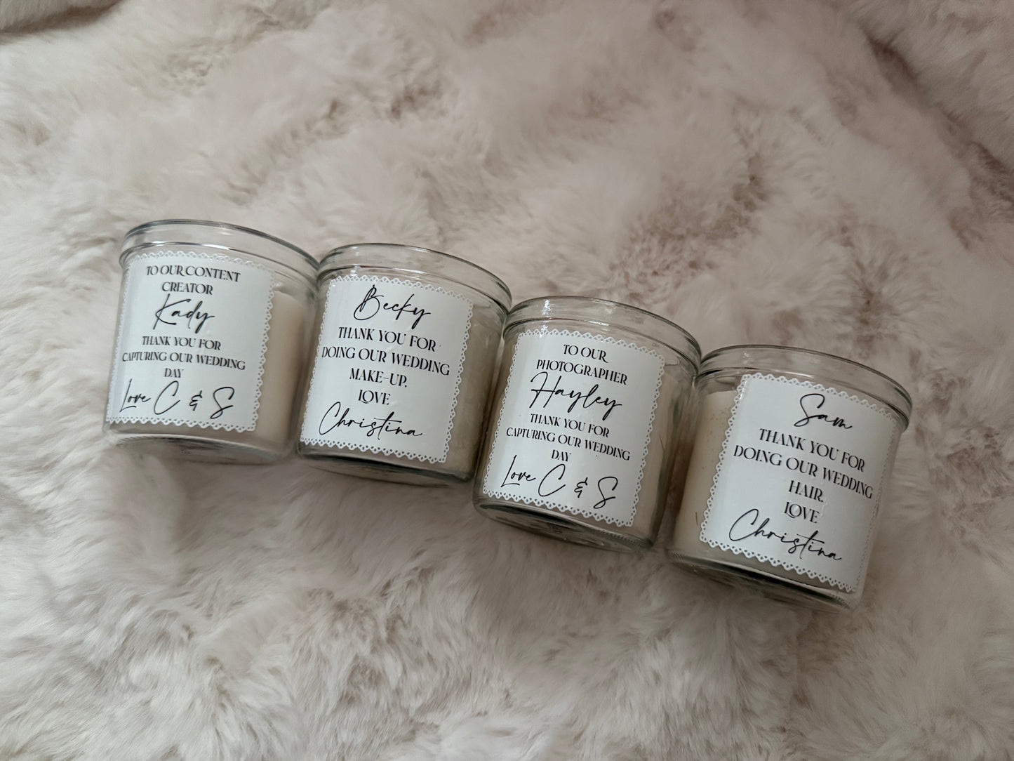 Personalised Candle- Thank you Gift/Supllier