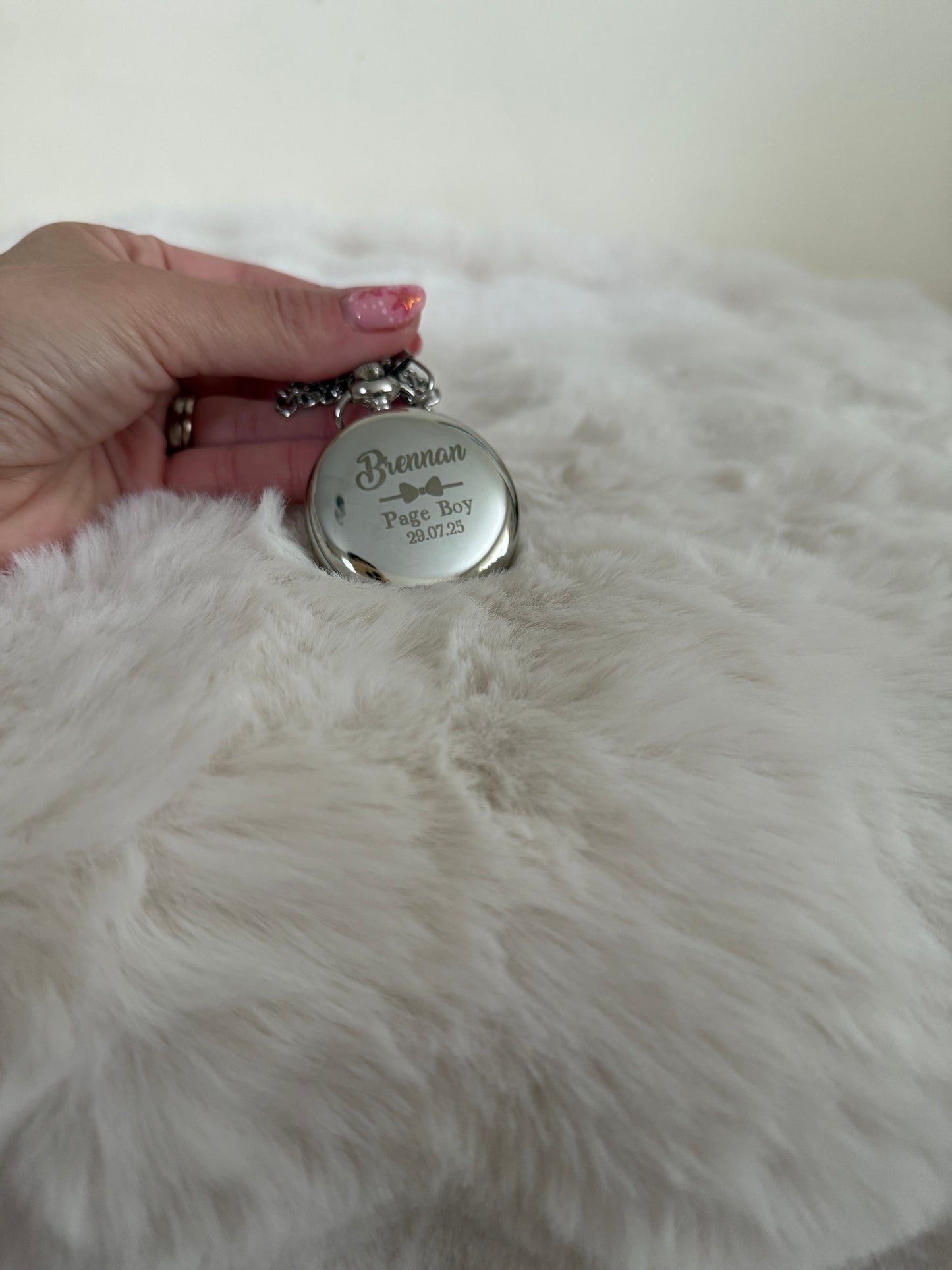 Personalised engraved pocket watch
