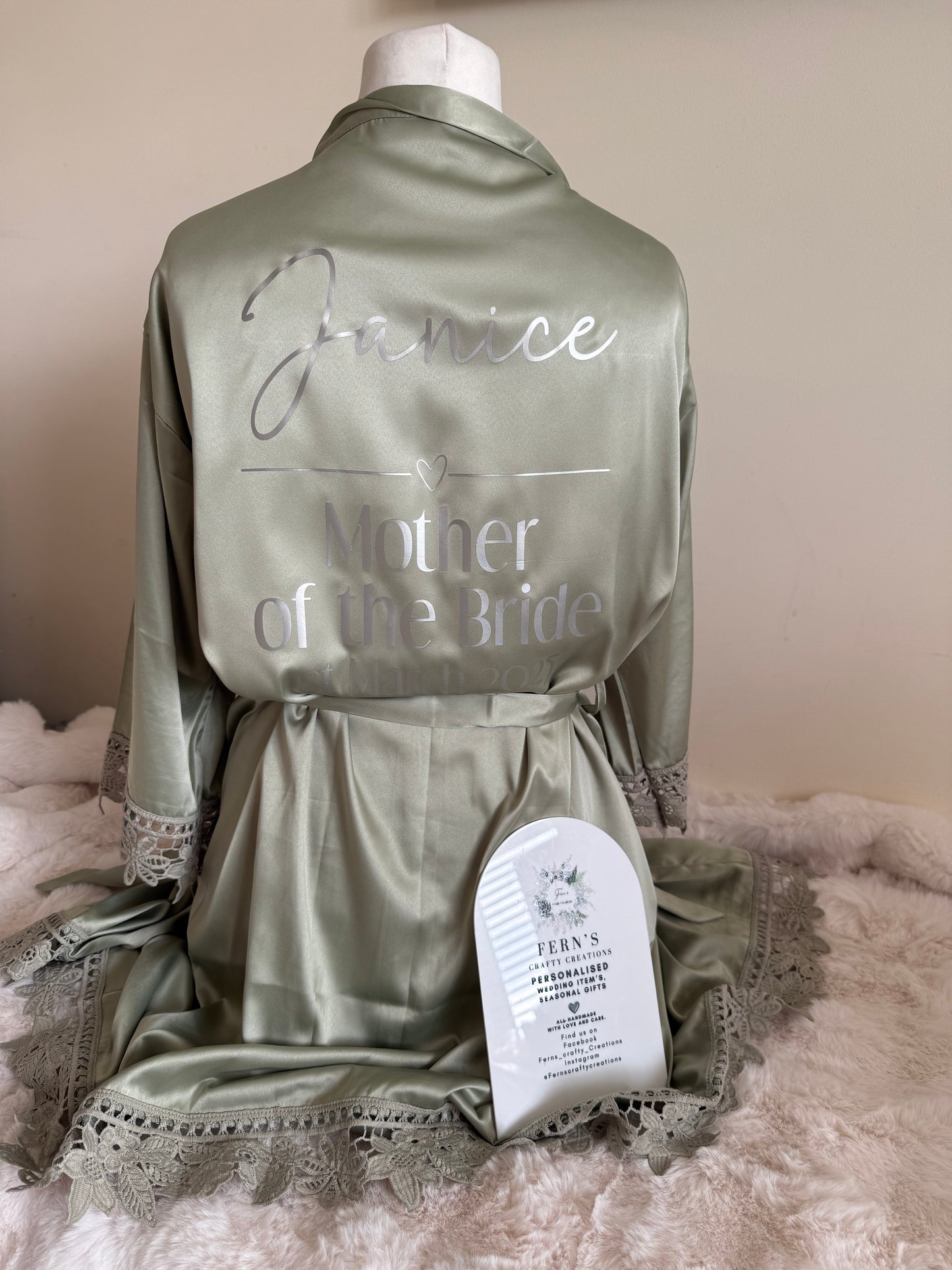 Lace Sleeve Adult Robe