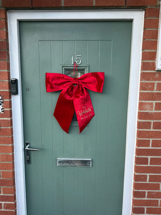 XL Christmas Hanging Door Bow