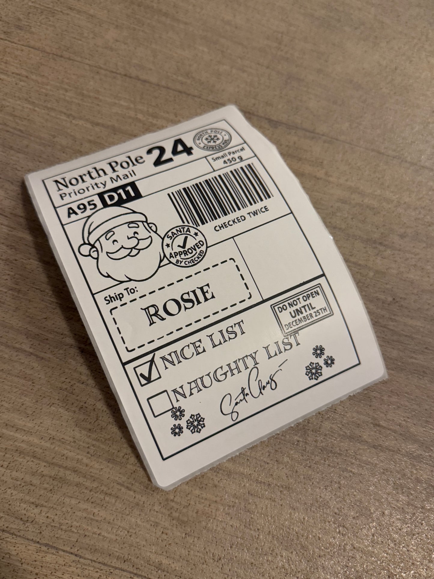 Christmas Santa present labels (pack of 10 of the same name)