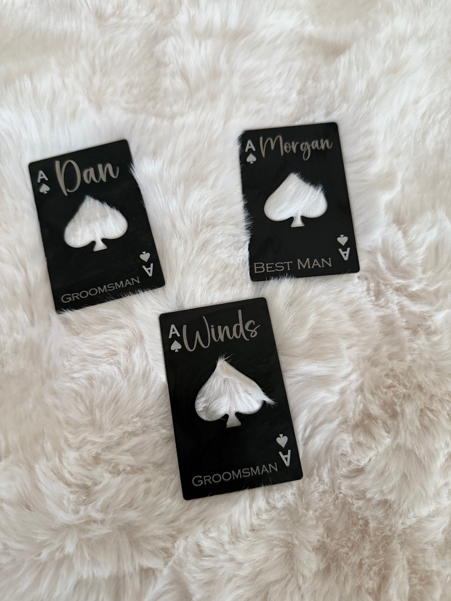 Personalised Metal Bottle Opener Playing Card