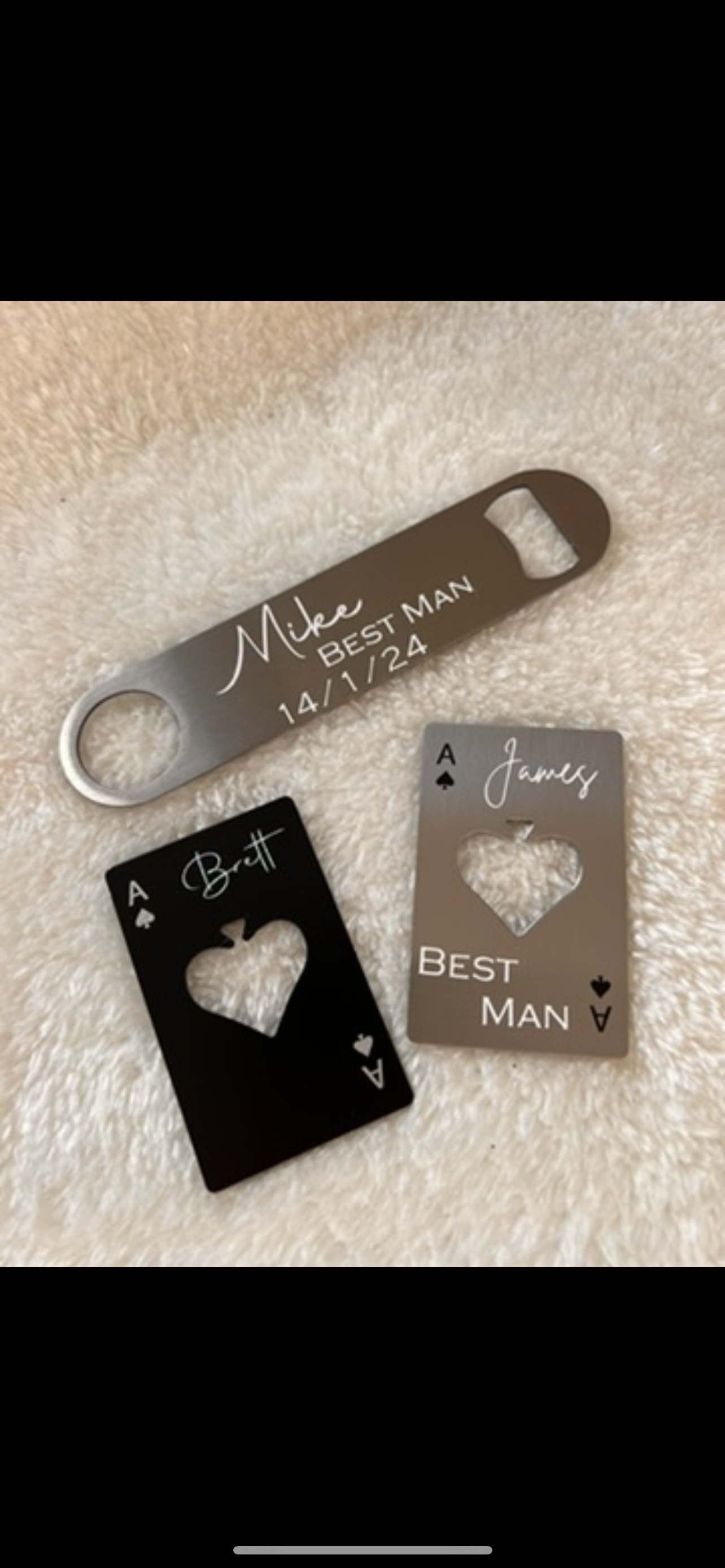 Personalised Metal Bottle Opener Playing Card