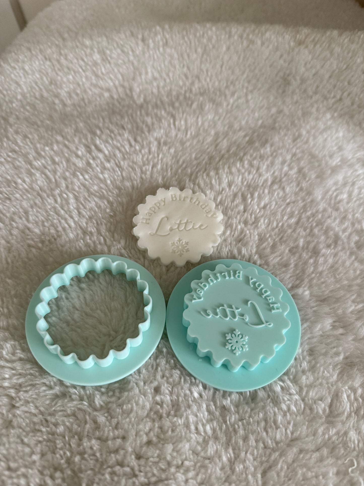 Personalised Cookie Cutter/Stamp- Birthday/wedding/baby shower